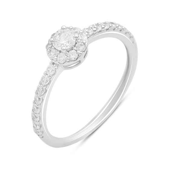 Серебряное кольцо с фианитами