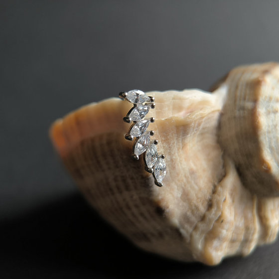 Серебряные серьги с фианитами