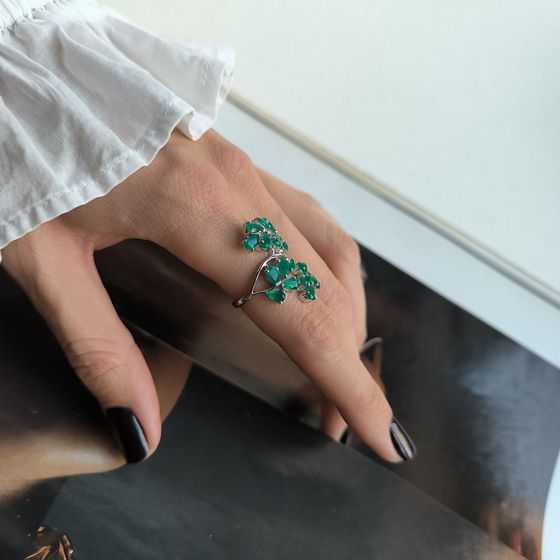 Серебряное кольцо с агатом 3.038ct