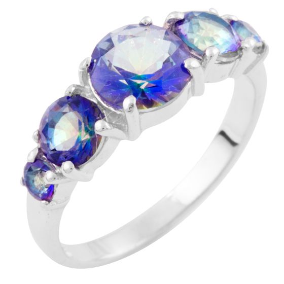 Серебряное кольцо с мистик топазом 1.933ct