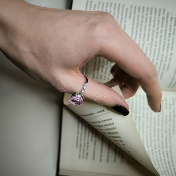 Серебряное кольцо с фианитами