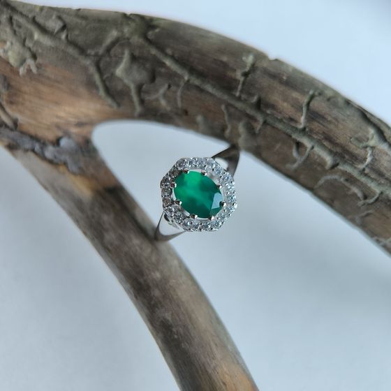 Серебряное кольцо с агатом 1.638ct