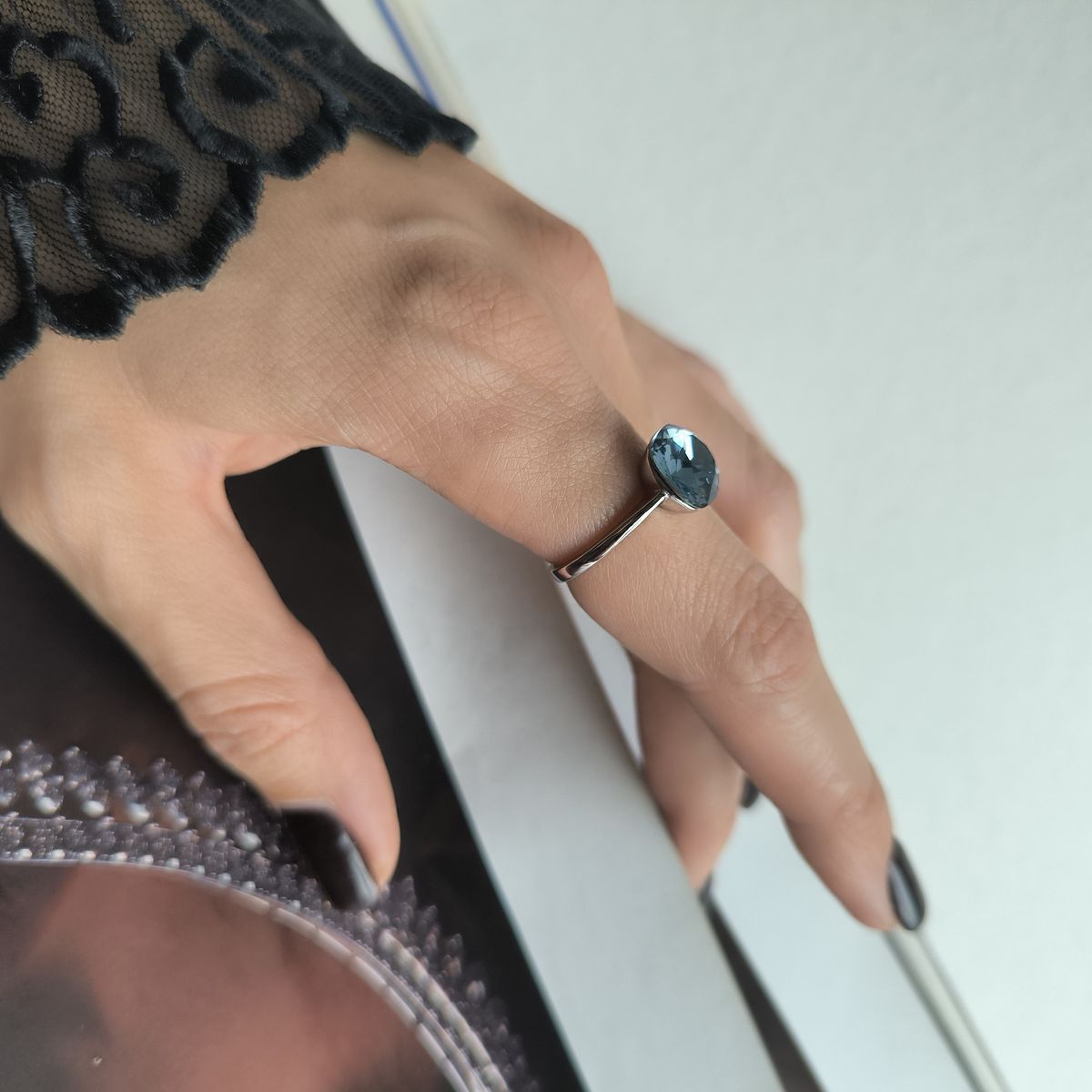 Серебряное кольцо с фианитами