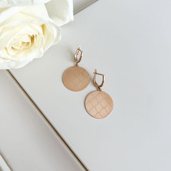 Золотые серьги без камней