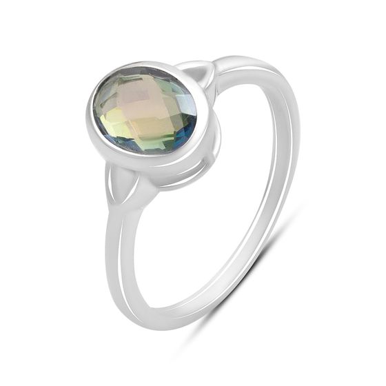 Серебряное кольцо с мистик топазом 0.85ct