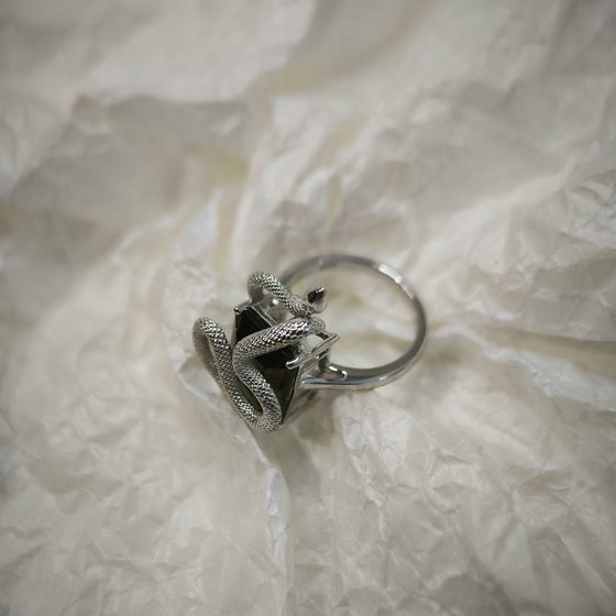 Серебряное кольцо с раухтопазом (дымчатым кварцем) 6.067ct