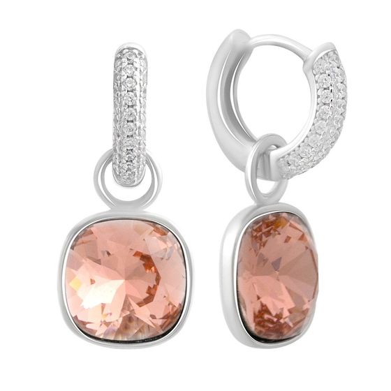 Серебряные серьги с фианитами