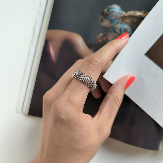 Серебряное кольцо без камней