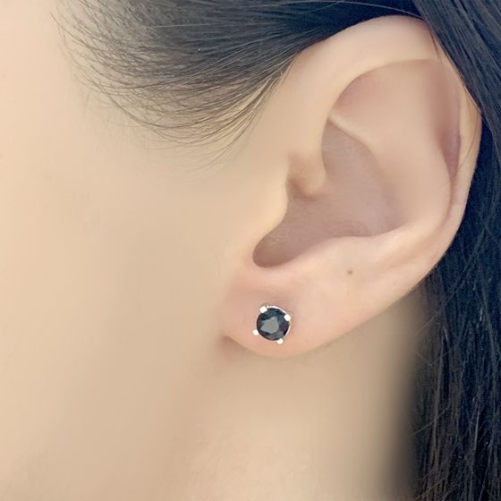 Серебряные серьги с сапфиром 1.39ct