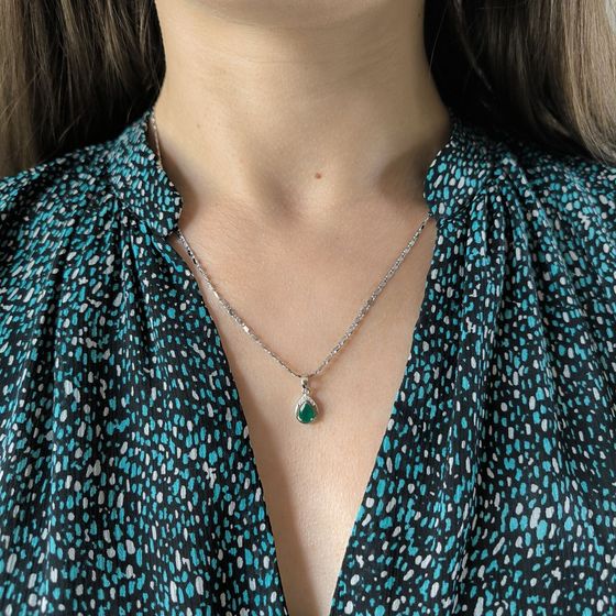 Серебряная подвеска с агатом 0.697ct