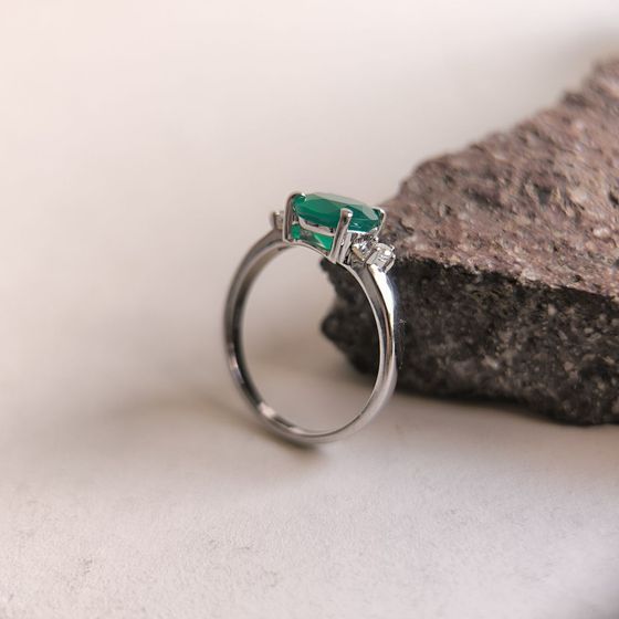 Серебряное кольцо с агатом 1.848ct
