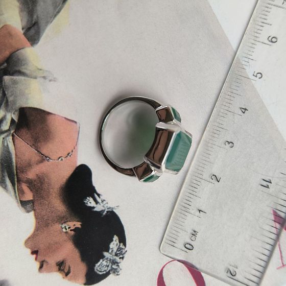 Серебряное кольцо с агатом 7.162ct