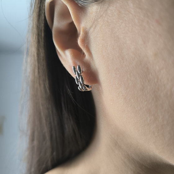 Серебряные серьги без камней