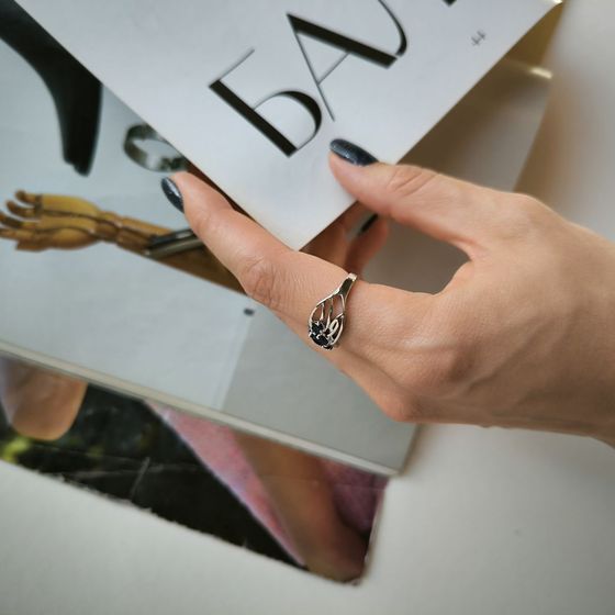 Серебряное кольцо с сапфиром 0.938ct