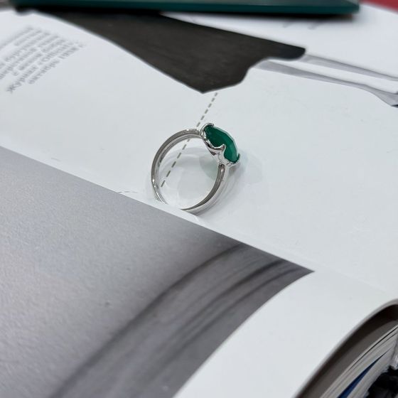 Серебряное кольцо с агатом 4.218ct
