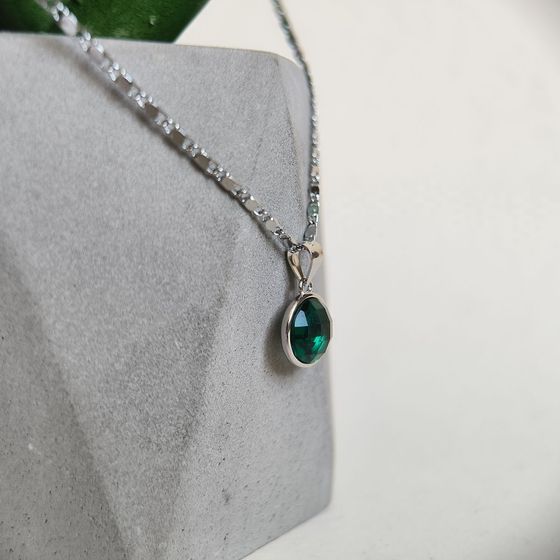 Серебряная подвеска с фианитами