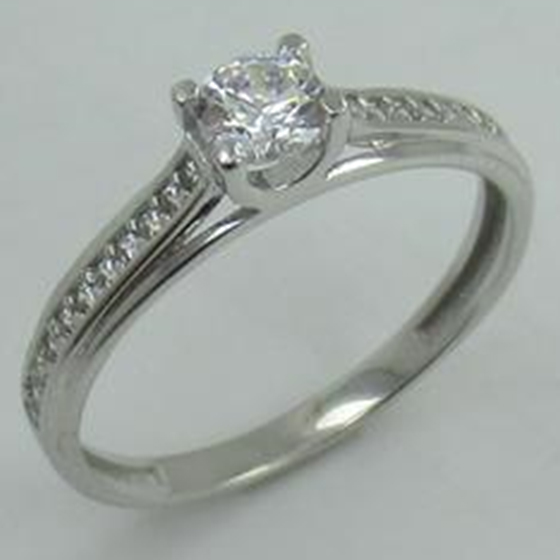 Золотое кольцо с фианитами 0.35ct