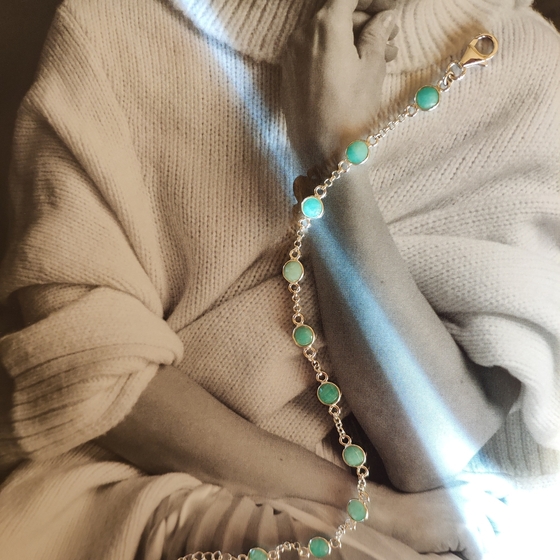 Серебряный браслет с изумрудом 5.545ct