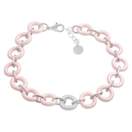 Серебряный браслет с керамикой