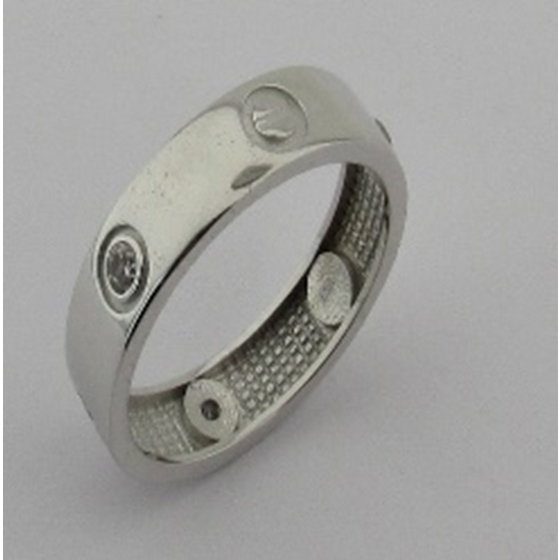 Золотое кольцо с фианитами 0.06ct