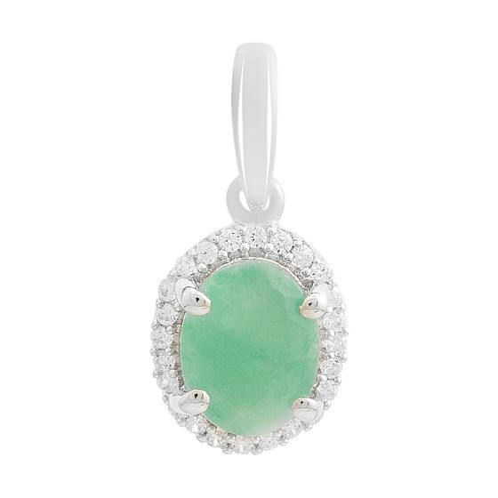 Серебряная подвеска с изумрудом 1.45ct