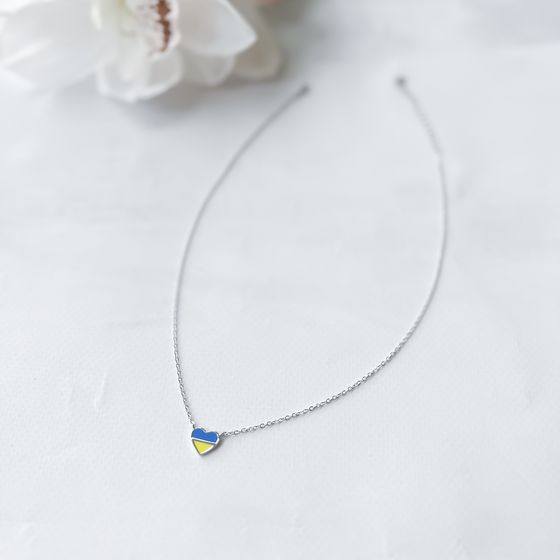 Серебряное колье с емаллю