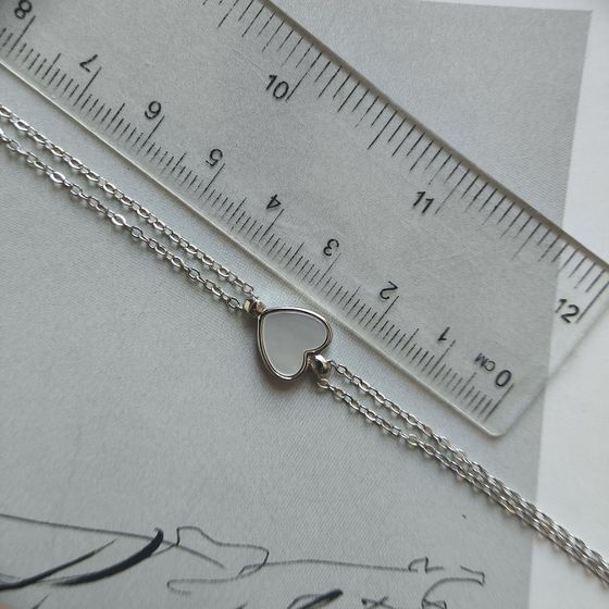 Серебряный браслет с перламутром