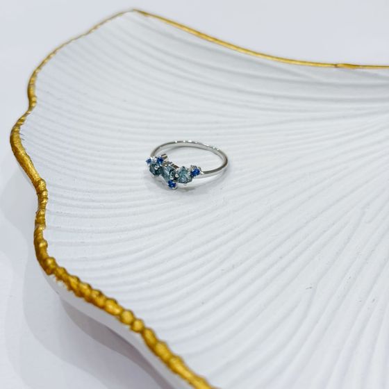 Серебряное кольцо с топазом Лондон Блю 0.733ct, топазом