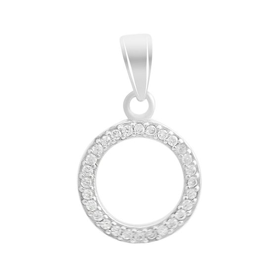 Серебряная подвеска с фианитами