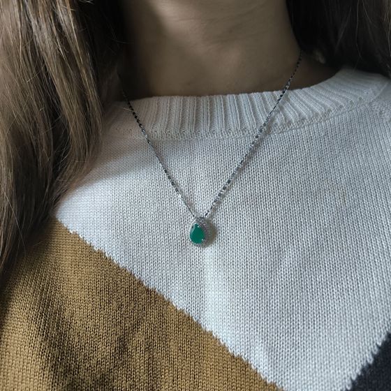 Серебряная подвеска с агатом 2.266ct