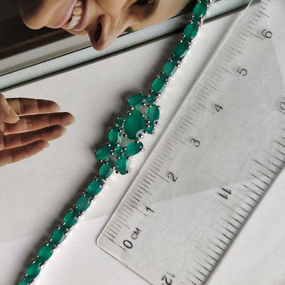 Серебряный браслет с агатом 7.385ct