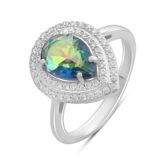 Серебряное кольцо с мистик топазом 1.901ct