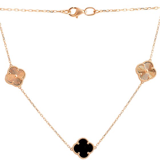 Серебряное колье с ониксом