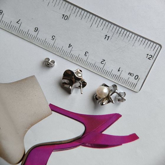 Серебряные серьги с жемчугом Серебряные серьги с жемчугом