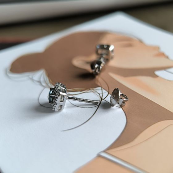 Серебряные серьги с мистик топазом 0.732ct