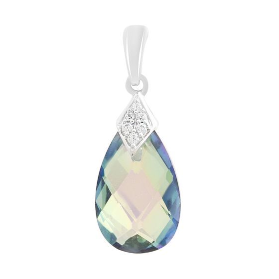 Серебряная подвеска с мистик топазом 3.365ct