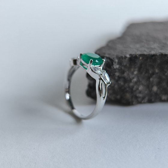 Серебряное кольцо с агатом 1.6ct