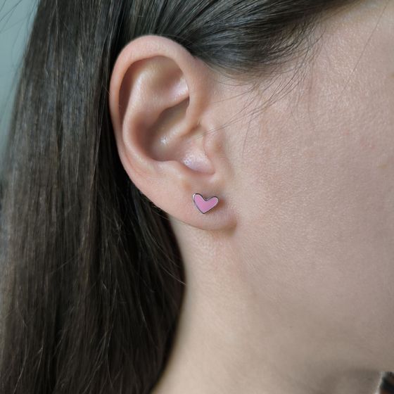 Серебряные серьги с емаллю