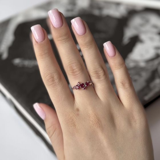 Серебряное кольцо с рубином 1.188ct