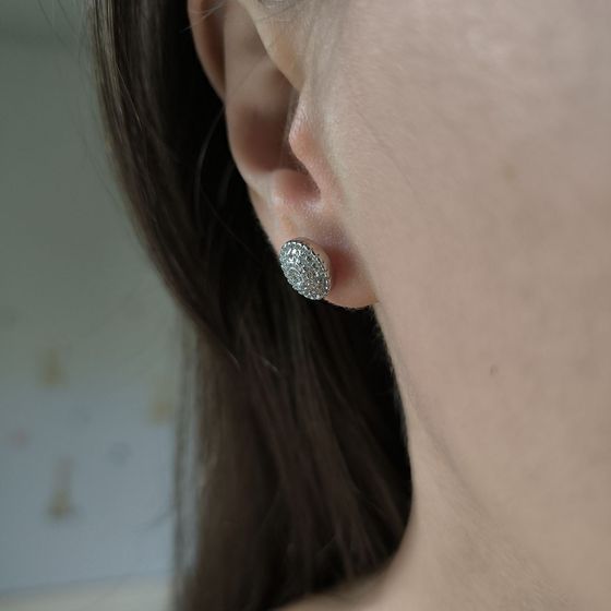 Серебряные серьги с фианитами