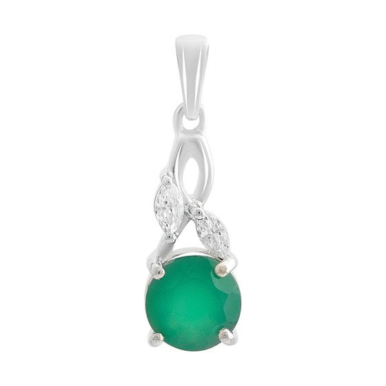 Серебряная подвеска с агатом 1.342ct