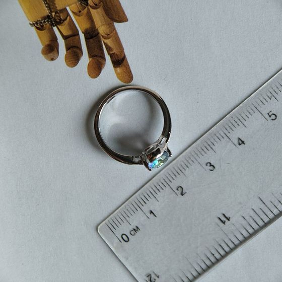 Серебряное кольцо с мистик топазом 0.925ct