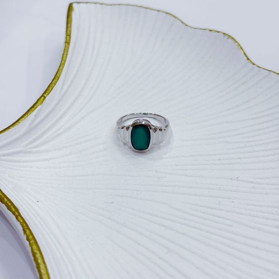 Серебряное кольцо с агатом 3.288ct