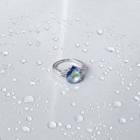 Серебряное кольцо с мистик топазом 2.572ct