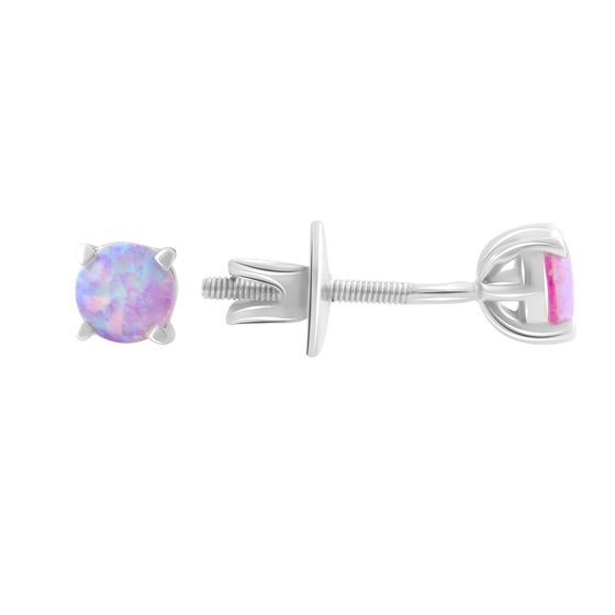 Серебряные серьги с опалом 0.368ct