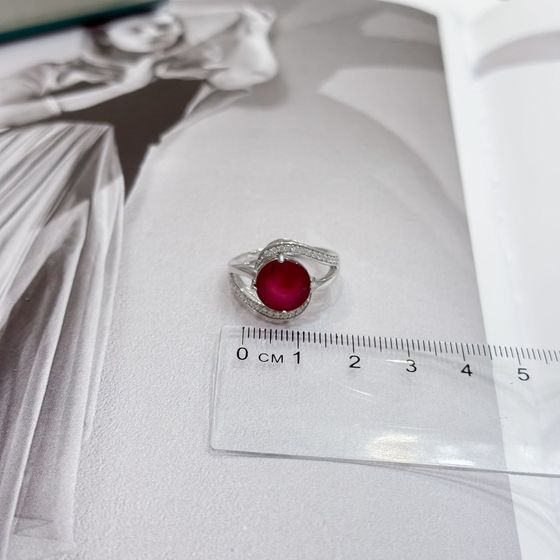 Серебряное кольцо с рубином 5.815ct