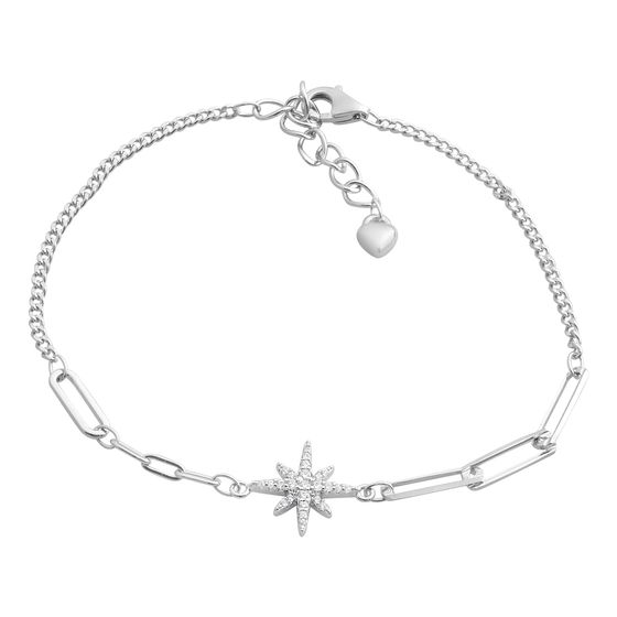 Серебряный браслет с фианитами