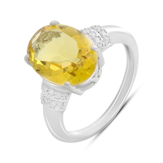 Серебряное кольцо с цитрином nano 5.065ct