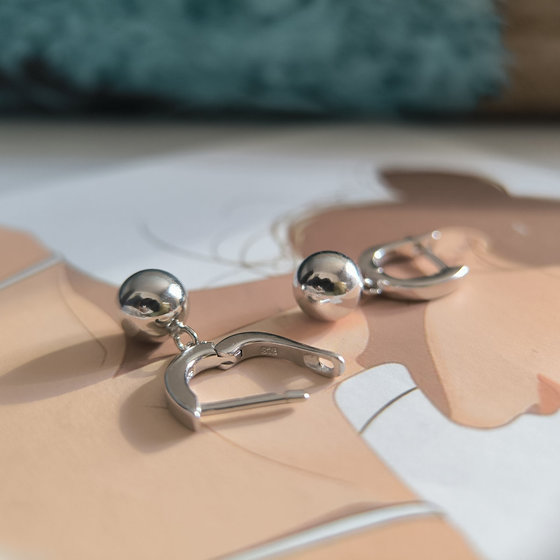 Серебряные серьги без камней