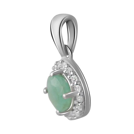Серебряная подвеска с изумрудом 0.733ct